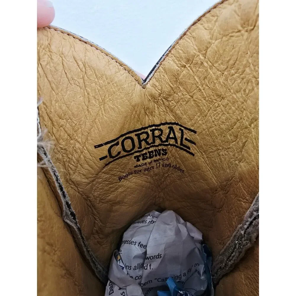 Corral Teens Girls Western Boots Brown 3.5